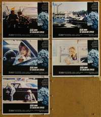 q533 SUGARLAND EXPRESS 5 movie lobby cards '74 Spielberg, Goldie Hawn