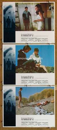 q799 SUMMER OF '42 3 movie lobby cards '71 classic Jennifer O'Neill!