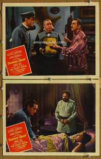 q974 SUMMER STORM 2 movie lobby cards '44 Linda Darnell, George Sanders