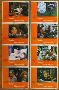 q344 SUNDAY BLOODY SUNDAY 8 movie lobby cards '71 Glenda Jackson