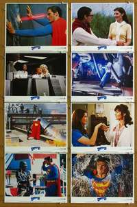 q347 SUPERMAN 3 8 movie lobby cards '83 Chris Reeve, Richard Pryor