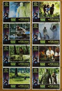 q349 SWAMP THING 8 movie lobby cards '82 Wes Craven, cool Hescox art!