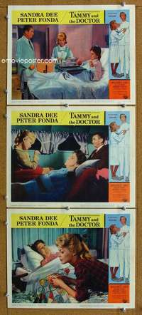 q804 TAMMY & THE DOCTOR 3 movie lobby cards '63 Sandra Dee, Fonda