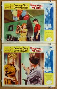 q977 TAMMY TELL ME TRUE 2 movie lobby cards '61 Sandra Dee w/balloons!