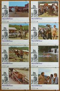 q359 THEY CALL ME TRINITY 8 movie lobby cards '71 Terence Hill, Spencer