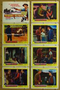 q367 TOP GUN 8 movie lobby cards '55 Sterling Hayden, William Bishop