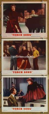 q807 TORCH SONG 3 movie lobby cards '53 Joan Crawford, Michael Wilding
