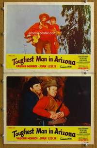 q981 TOUGHEST MAN IN ARIZONA 2 movie lobby cards '52 Vaughn Monroe