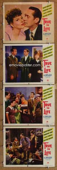 q645 TRUE TO LIFE 4 movie lobby cards '43 Mary Martin, Dick Powell