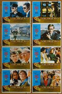 q373 TWO MINUTE WARNING 8 Spanish/U.S. movie lobby cards '76 Charlton Heston