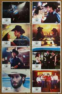 q375 URBAN COWBOY 8 Spanish/U.S. movie lobby cards '80 John Travolta, Winger