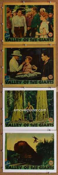 q649 VALLEY OF THE GIANTS 4 movie lobby cards '38 Wayne Morris