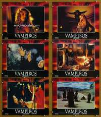 q499 VAMPIRES 6 Spanish/U.S. movie lobby cards '98 John Carpenter, Woods
