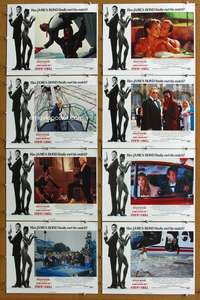 q376 VIEW TO A KILL 8 English movie lobby cards '85 Moore as James Bond!