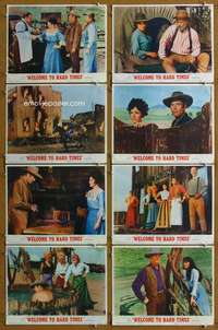 q380 WELCOME TO HARD TIMES 8 movie lobby cards '67 Henry Fonda western!