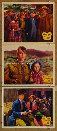 q813 WESTERN GOLD 3 movie lobby cards '37 Smith Ballew, LeRoy Mason