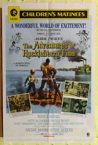 r026 ADVENTURES OF HUCKLEBERRY FINN one-sheet movie poster R70 Mark Twain