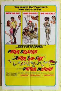 r032 AFTER THE FOX one-sheet movie poster '66 Peter Sellers, Frazetta art!