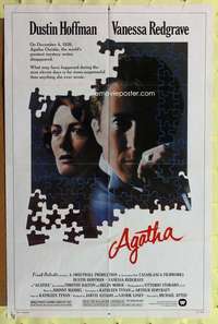 r034 AGATHA one-sheet movie poster '79 Dustin Hoffman, Vanessa Redgrave