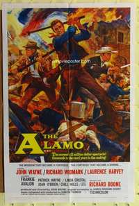 r042 ALAMO one-sheet movie poster '60 John Wayne, Reynold Brown art!