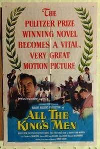 r055 ALL THE KING'S MEN one-sheet movie poster '50 Broderick Crawford