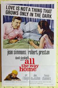 r057 ALL THE WAY HOME one-sheet movie poster '63 Jean Simmons, Preston