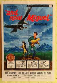 r068 AND NOW MIGUEL one-sheet movie poster '66 Guy Stockwell, cool image!