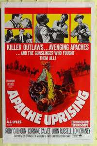r080 APACHE UPRISING one-sheet movie poster '66 Calhoun, Native Americans
