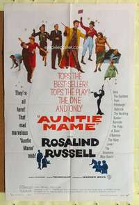 r098 AUNTIE MAME one-sheet movie poster '58 classic Rosalind Russell!