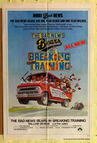 r105 BAD NEWS BEARS IN BREAKING TRAINING one-sheet movie poster '77