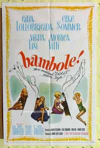 r248 DOLLS one-sheet movie poster '65 Lollobrigida, Elke Sommer, Bambole!