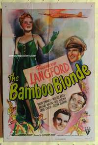 r108 BAMBOO BLONDE one-sheet movie poster '46 Frances Langford WWII musical!