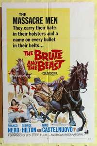 r172 BRUTE & THE BEAST one-sheet movie poster '66 Lucio Fulci, Franco Nero