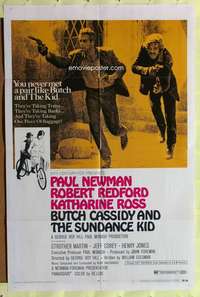 r177 BUTCH CASSIDY & THE SUNDANCE KID style B one-sheet movie poster '69