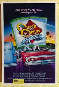 r193 CHEECH & CHONG'S NEXT MOVIE int'l one-sheet movie poster '80 drugs!