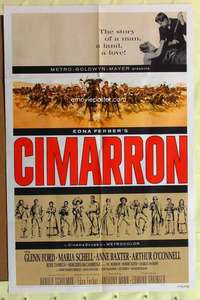 r198 CIMARRON style A one-sheet movie poster '60 Anthony Mann, Edna Ferber