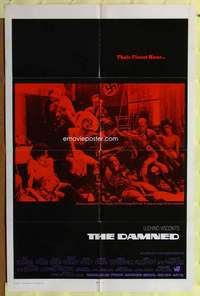 r226 DAMNED rare int'l one-sheet movie poster '70 Luchino Visconti, WWII