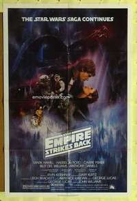 r270 EMPIRE STRIKES BACK 1sh movie poster '80 cool GWTW style!