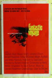 r285 FANTASTIC VOYAGE one-sheet movie poster '66 Raquel Welch, Fleischer