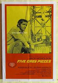 r301 FIVE EASY PIECES one-sheet movie poster '70 Jack Nicholson, Rafelson