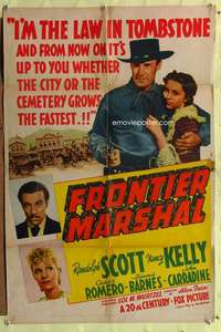 r318 FRONTIER MARSHAL one-sheet movie poster '39 Randolph Scott