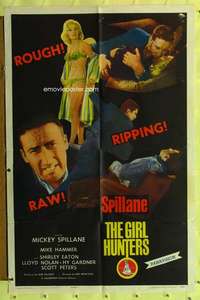 r327 GIRL HUNTERS one-sheet movie poster '63 Mickey Spillane pulp fiction!