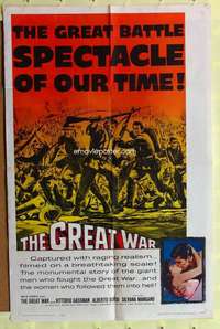 r345 GREAT WAR one-sheet movie poster '61 women followed them into hell!