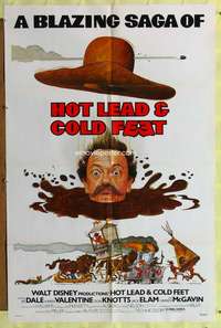 r389 HOT LEAD & COLD FEET one-sheet movie poster '78 Don Knotts, Jack Elam