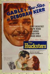 r394 HUCKSTERS one-sheet movie poster '47 Clark Gable, Deborah Kerr