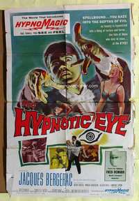 r404 HYPNOTIC EYE one-sheet movie poster '60 Jacques Bergerac, hypnosis!