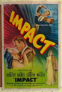 r420 IMPACT one-sheet movie poster '49 Brian Donlevy, Ella Raines, noir!