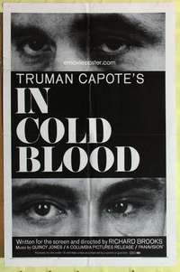 r422 IN COLD BLOOD one-sheet movie poster '68 Robert Blake, Scott Wilson
