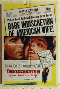 r435 INDISCRETION OF AN AMERICAN WIFE style B one-sheet movie poster '54