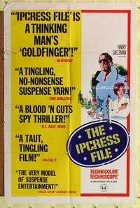 r443 IPCRESS FILE one-sheet movie poster '65 Michael Caine as a spy!
